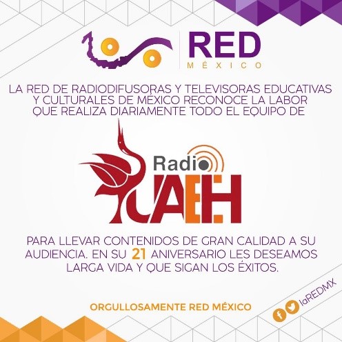 Cartel Red México y Radio UAEH