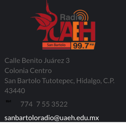 Radio UAEH 99.7 San Bartolo