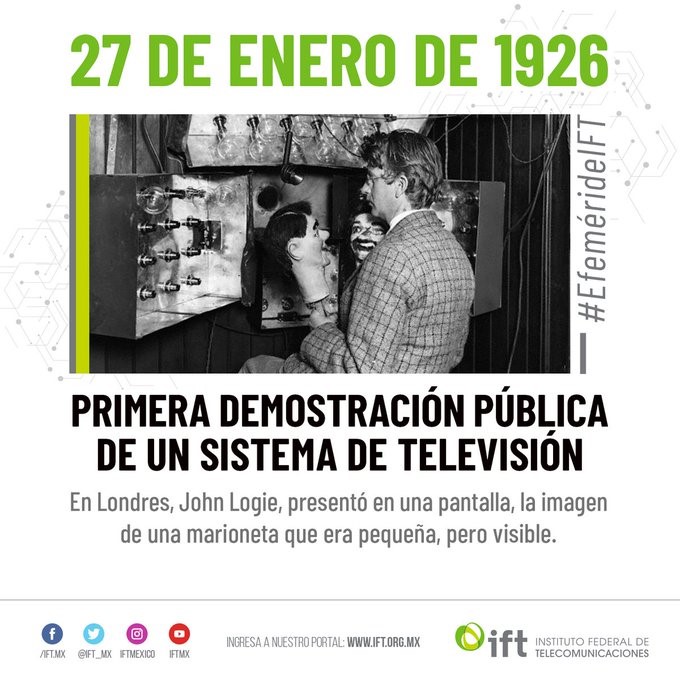 27 de enero, primera demostración pública de un sistema de televisión
