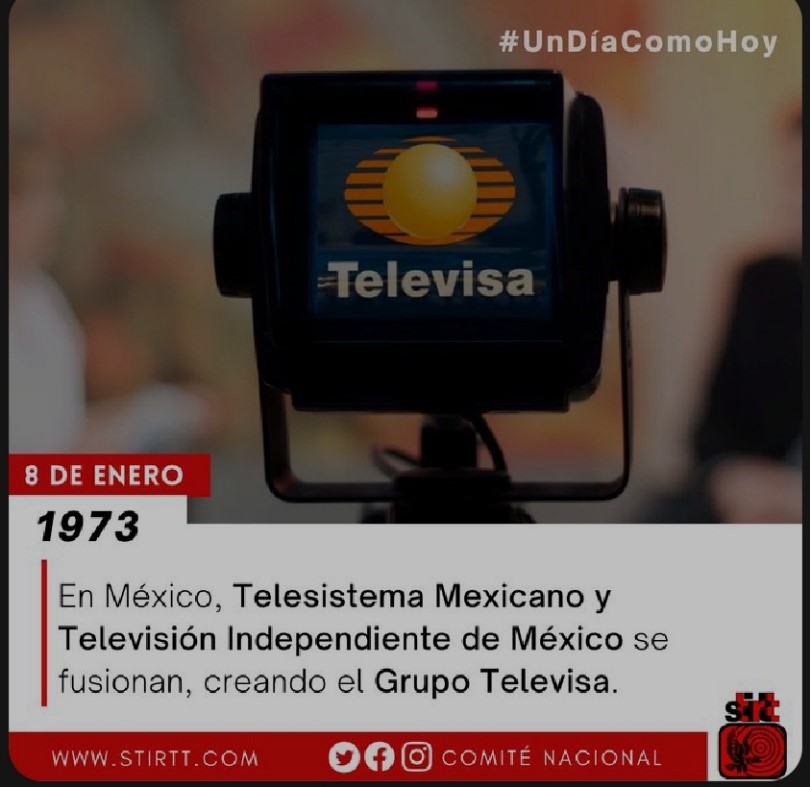 8 de enero de 1973 Fusión de Televisa