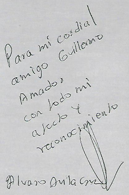 Autógrafo Álvaro Ávila