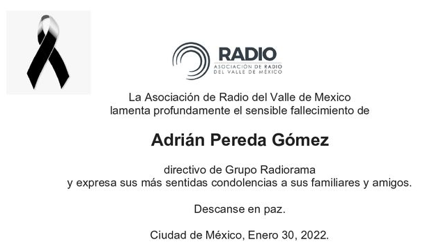 Esquela Adrián Pereda Gómez