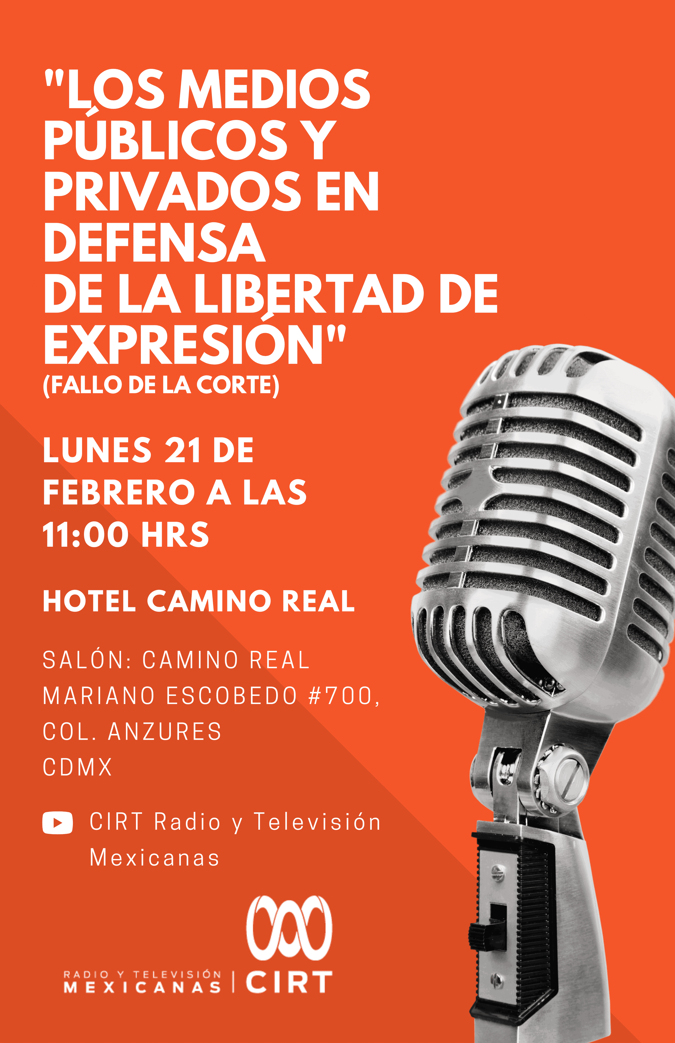 Cartel Los medios Públicos y privados en defensa de la libertad de expresión