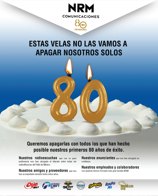 NRM comunicaciones 80 aniversario