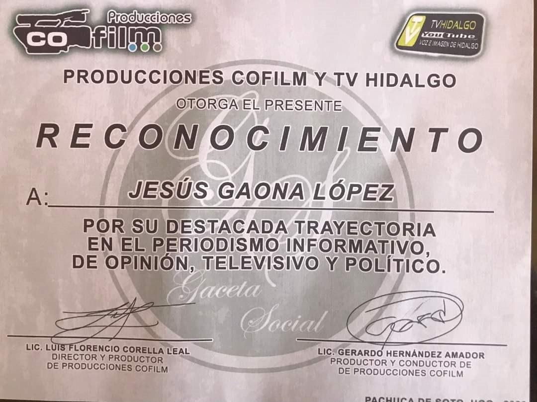 Reconocimiento TV Hidalgo
