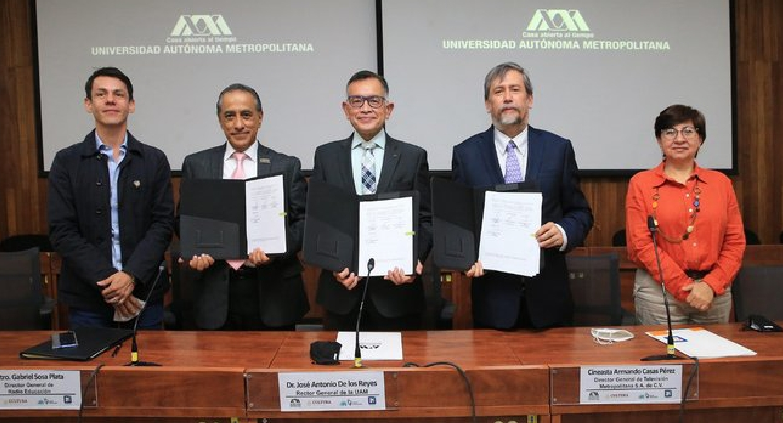 Convenio Universidad Atuónoma Metropolitina y Armadno Casas Perez por Canal 22