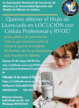 Asociación Nacional de Locutores de México Convocatoria