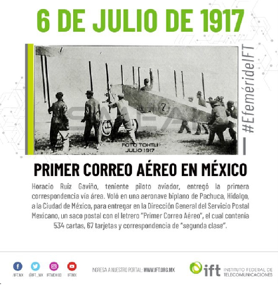 Efeméride Primer Correo Aéreo en México