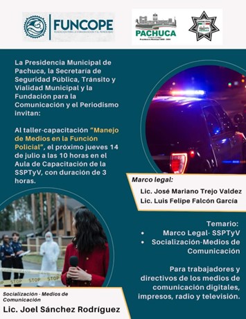 Convocatoria Capacitación Manejo de Medios en la Función Policial