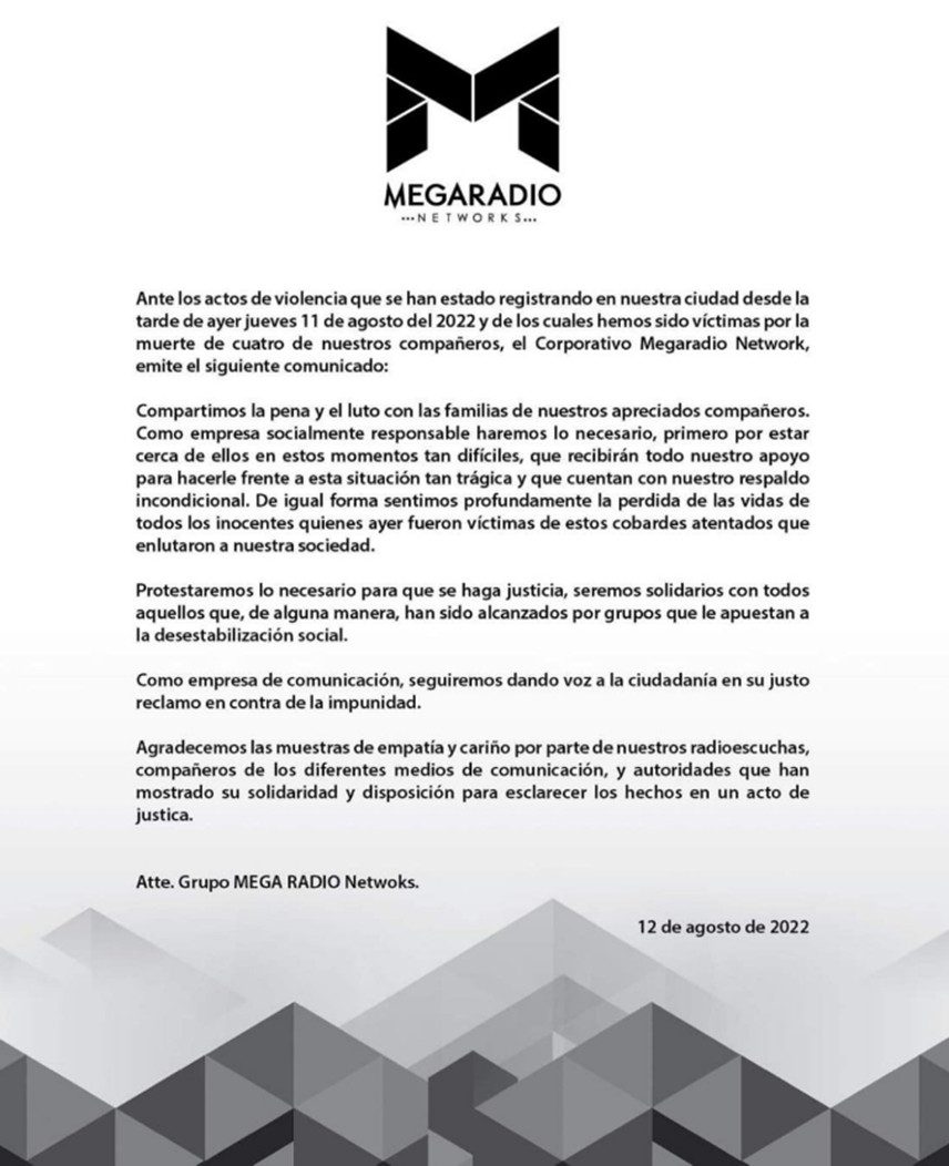 Comunicado MegaRadio