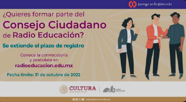 Convocatoria para formar parte del Consejo Ciudadano de Radio Educación