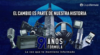 Cartel de aniversario Grupo Fórmula