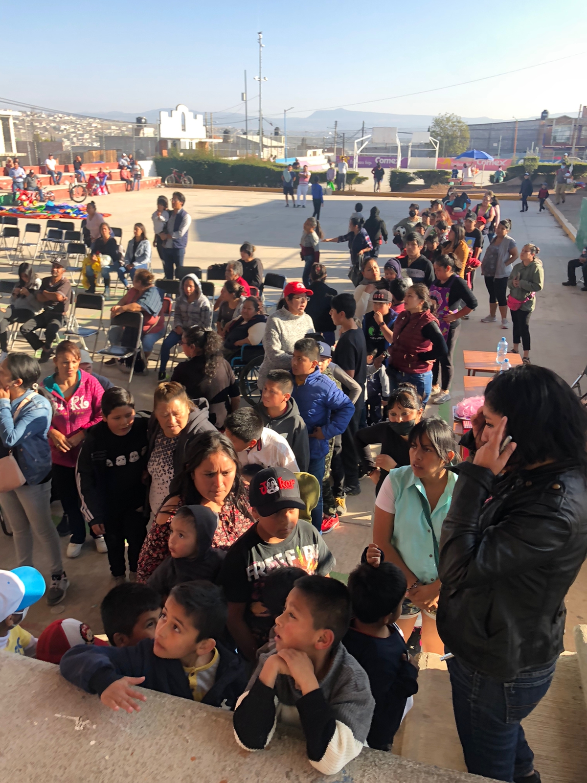 Fila de niños evento de Día de Reyes, Tulancingo de Bravo 2022