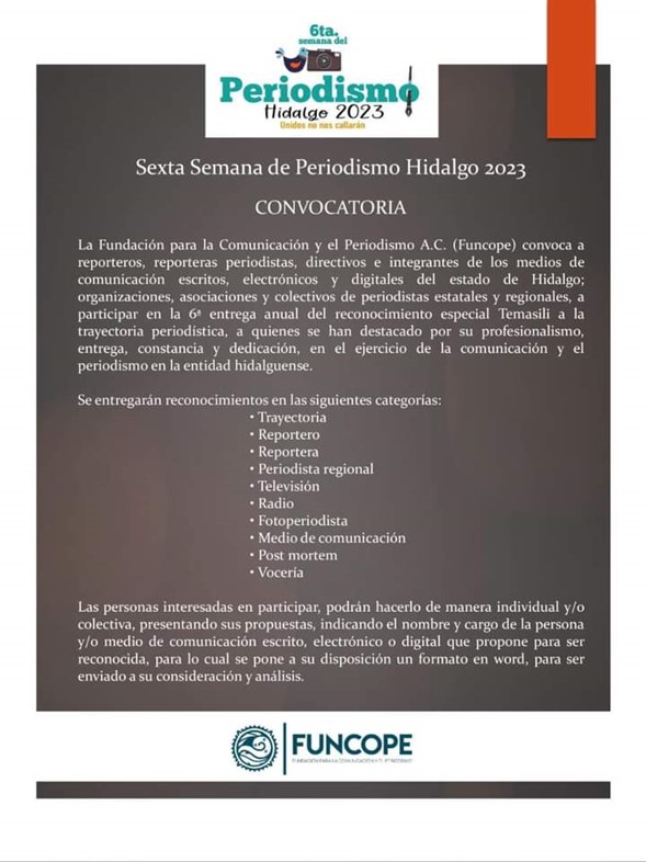 6ta semana del periodismo Hidalgo