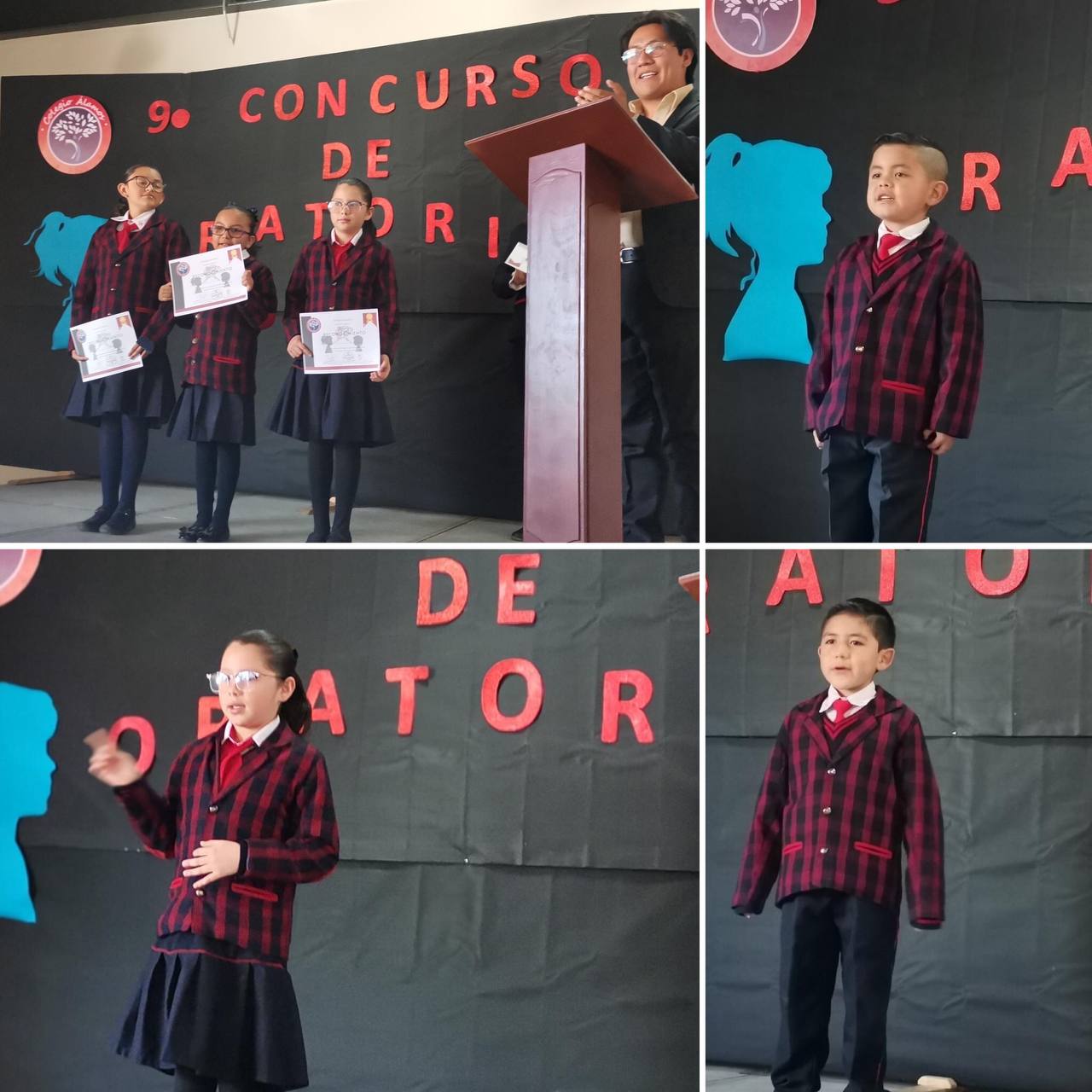 Estudiantes de Colegio Álamos 9no Concurso de Oratoria