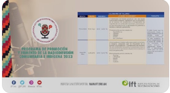 Programa de Promoción y Fomento a la Radiodifusión Comunitaria e Indígena 2023