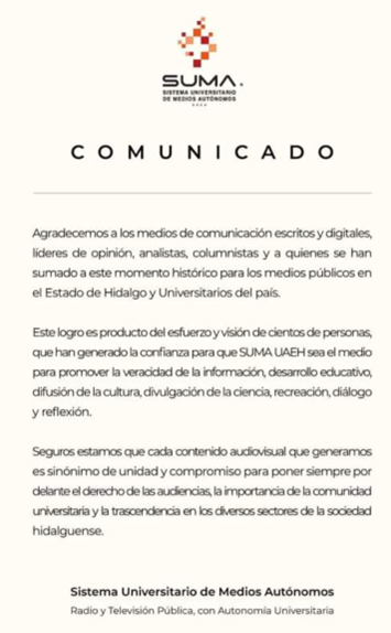 Comunicado SUMA