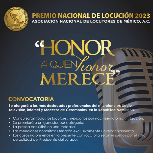 Honor a quien Honor Merece Premio Nacional de Locución 2023