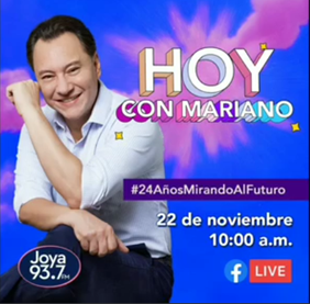Hoy con Mariano 24 años al aire