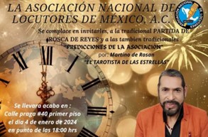 Asociación Nacional de Locutores de México A.C. Rosca de Reyes 2024