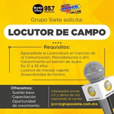 Locutor de campo oferta de empleo