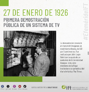 Primera demostración pública de un sistema de TV