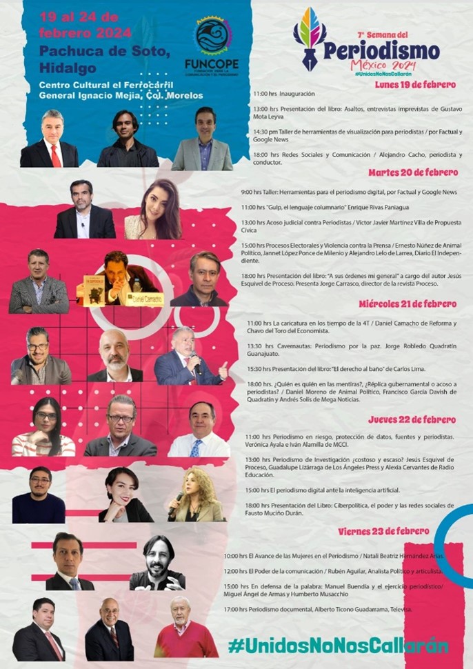 Programa séptima semana de periodismo hidalgo 2024