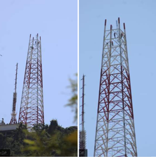 Reconstrucción de torres en el cerro de los lirios