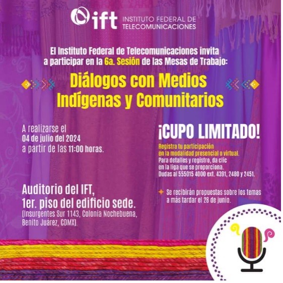 IFT Diálogos con Medios Indígenas y Comunitarios