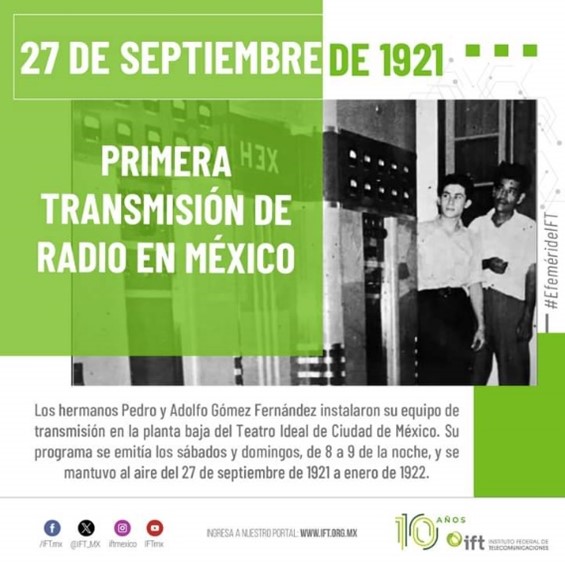 Primera Transmisión de Radio en México
