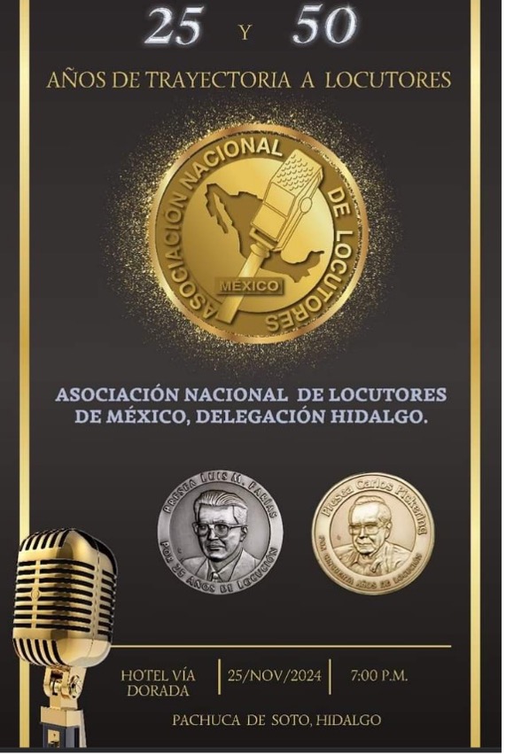 25 y 50 años de trayectoria Asociación Nacinal de Locutores de México